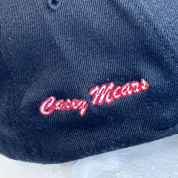TRUCKER Cap Geico Racing Black & Blue Embroidered Nascar #13 MaxPapis SIGNED Hat - Picture 6 of 14